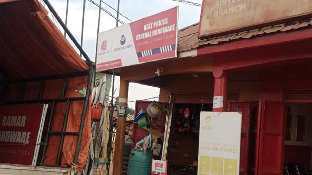 First hardware frontage completed at Best Prices General Hardware • Kikubampanga for the Goodwill and Crown Crane rollout