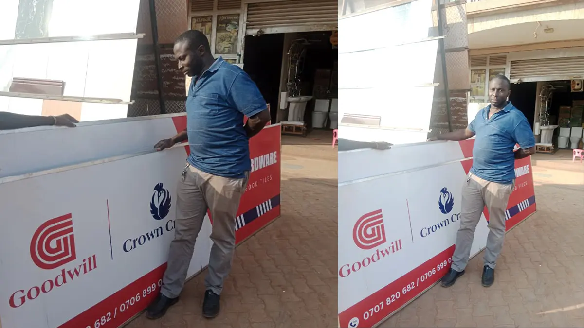 Goodwill and Crown Crane signage at Ramar Hardware • Wakiso for the Goodwill and Crown Crane rollout