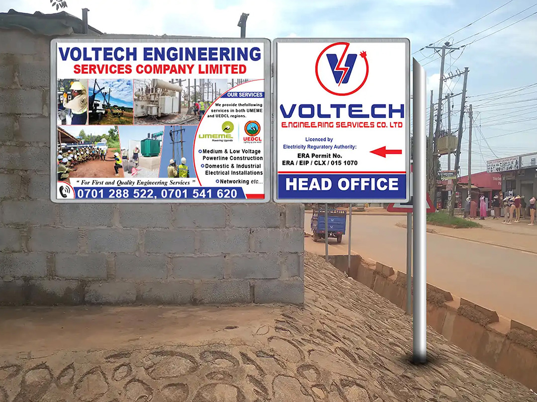 Voltech Engineering rebrand and office branding case study