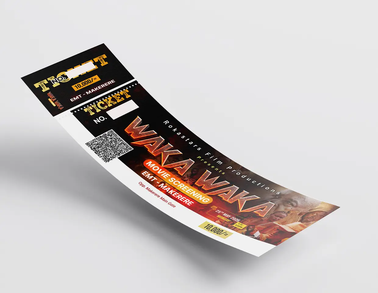 Metroplex Naalya Waka Waka movie ticket mockup