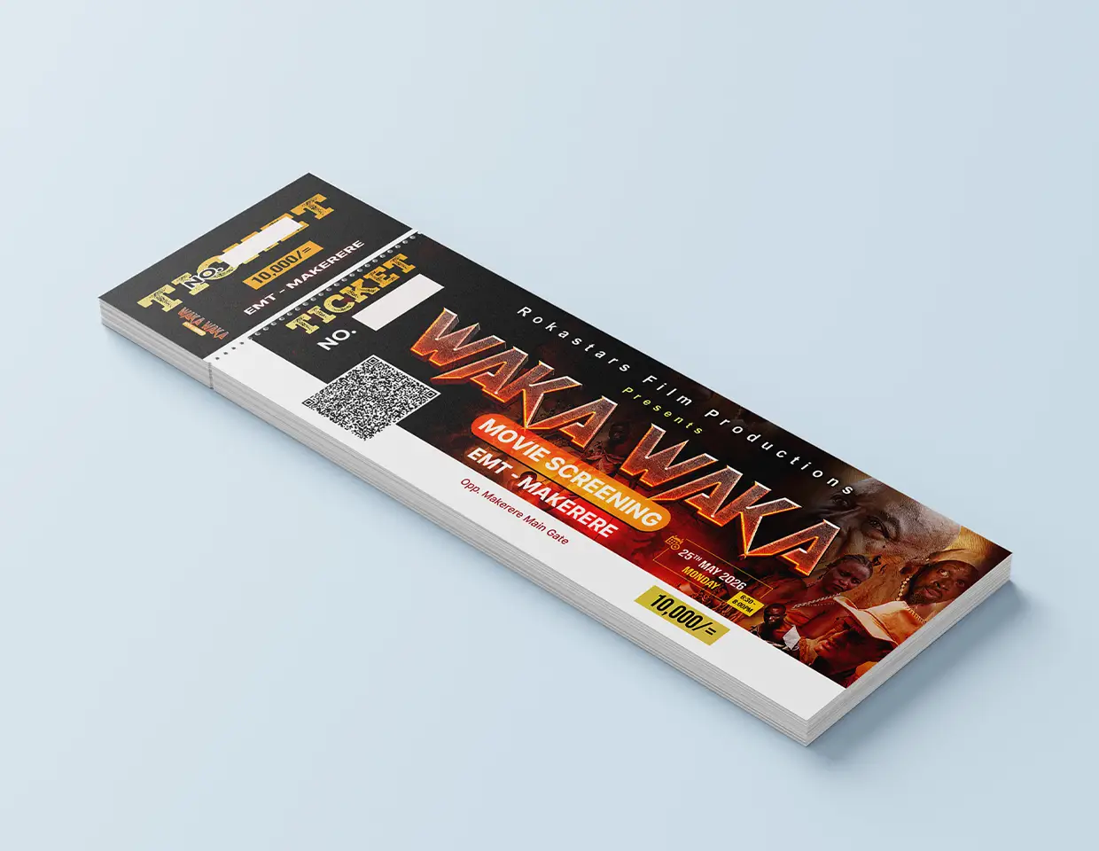 Arena Mall Waka Waka movie ticket mockup