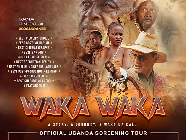Waka Waka movie screening tour branding, cinema poster design and QR ticket design case study in Uganda