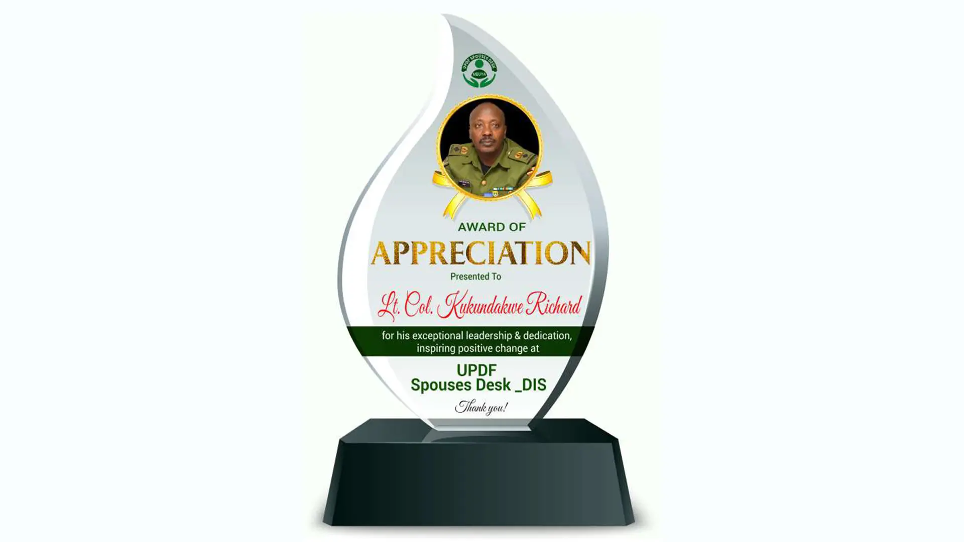 MODVA UPDF Spouses Desk packaging and label design in Kampala