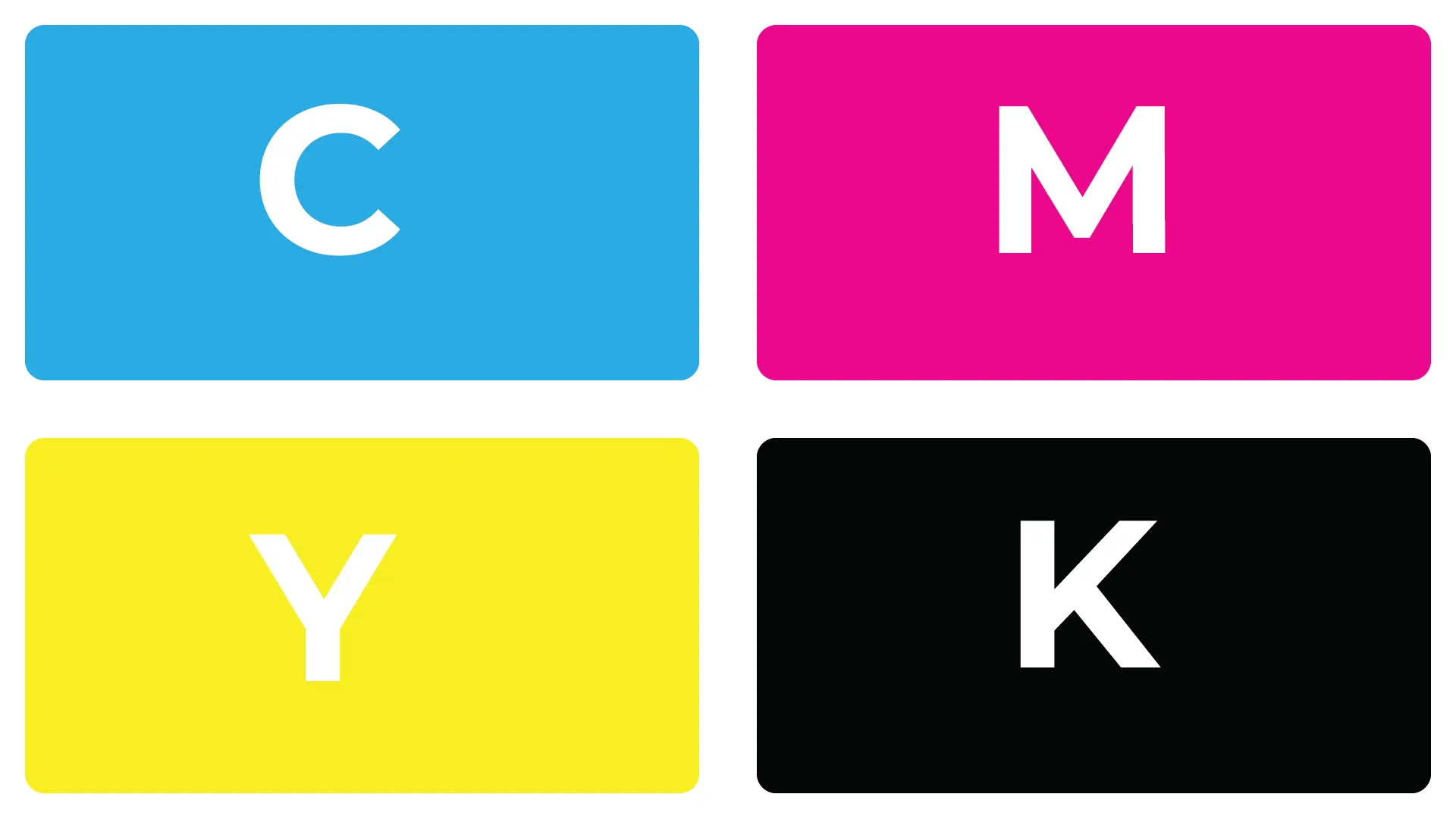 CMYK proof sheet for reviewing colour behaviour before commercial printing