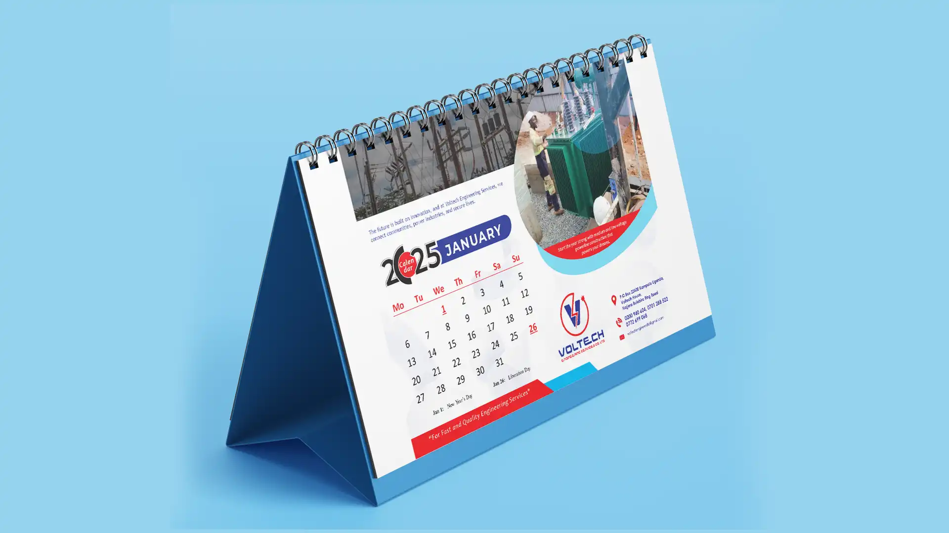 Calendar printing services in Kampala by Kamog Artistry